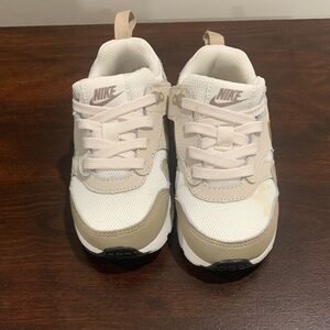 Nike Kids' White and Beige Sneakers